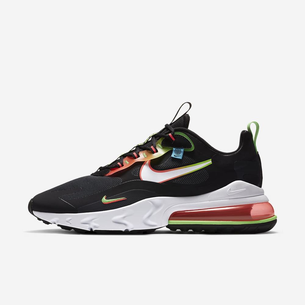 Sneakers Nike Air Max 270 React SE Noir 9142-065 Black/Green Strike/Flash Crimson/White Homme | JKA-68485035